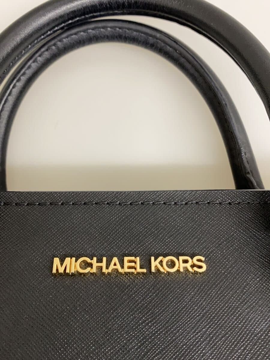 MICHAEL KORS Handbag Leather BLK AC-2104 5