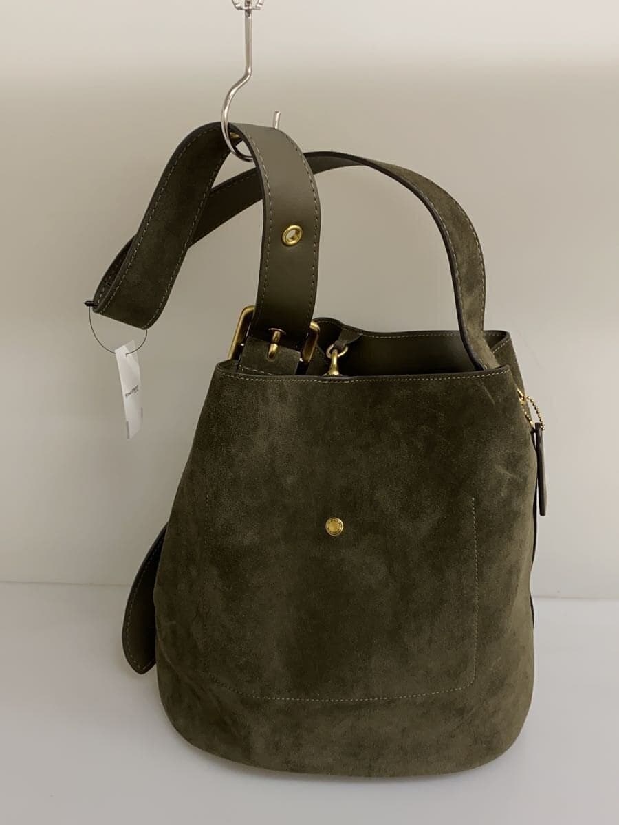 COACH Bleecker Bucket Bag Bag Suede KHK CCC24 3