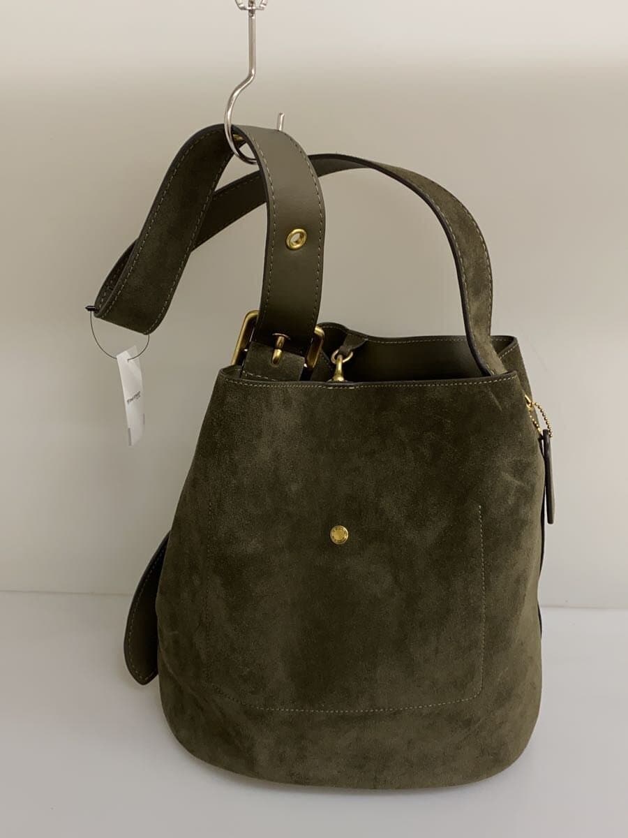 COACH Bleecker Bucket Bag Bag Suede KHK CCC24 3