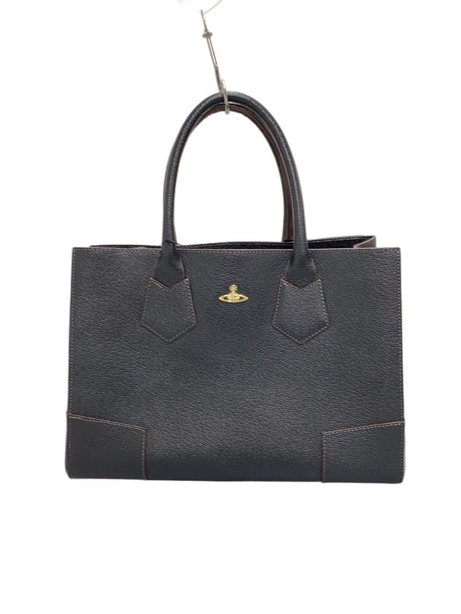 Vivienne Westwood handbag leather black plain