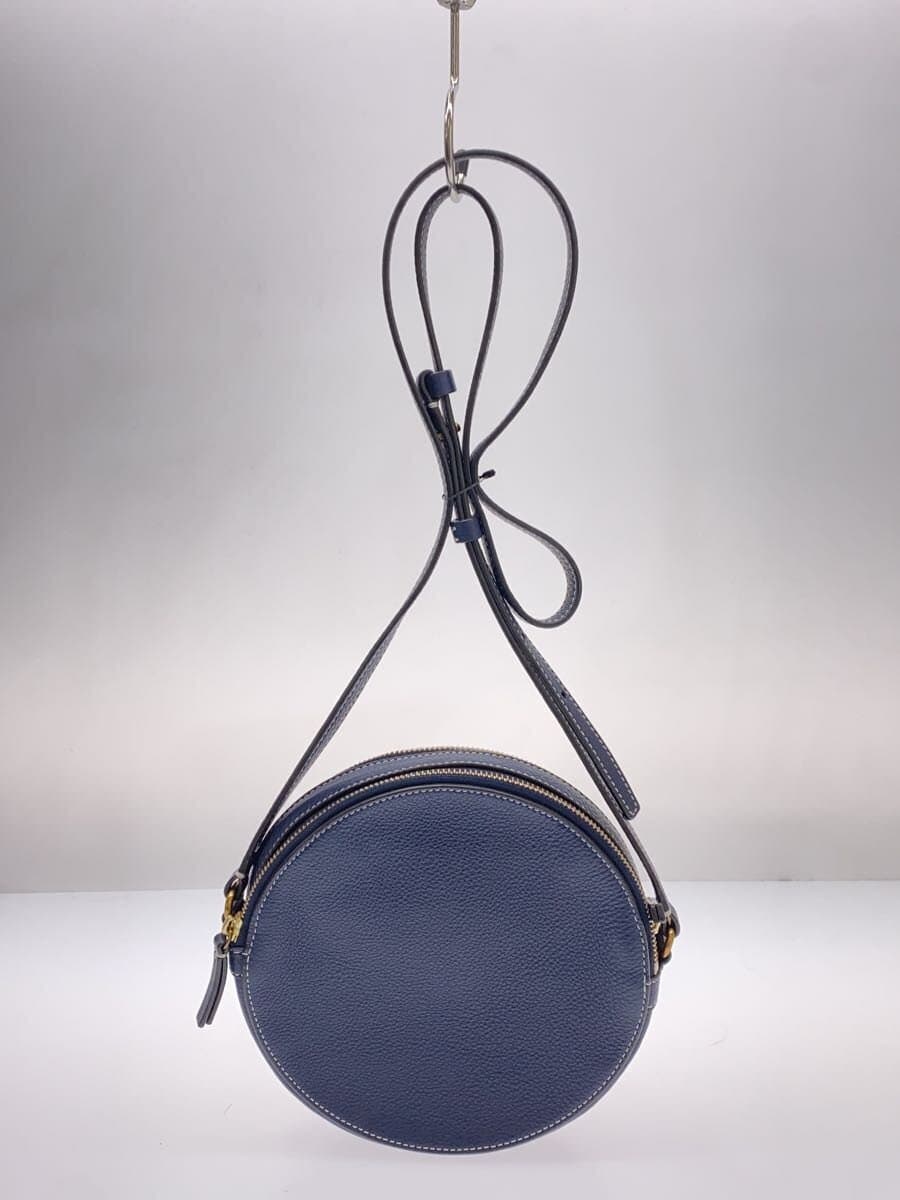 TORY BURCHPERFORATED LOGO CROSS BODY BAG Round Shoulder Bag Leather NVY 3