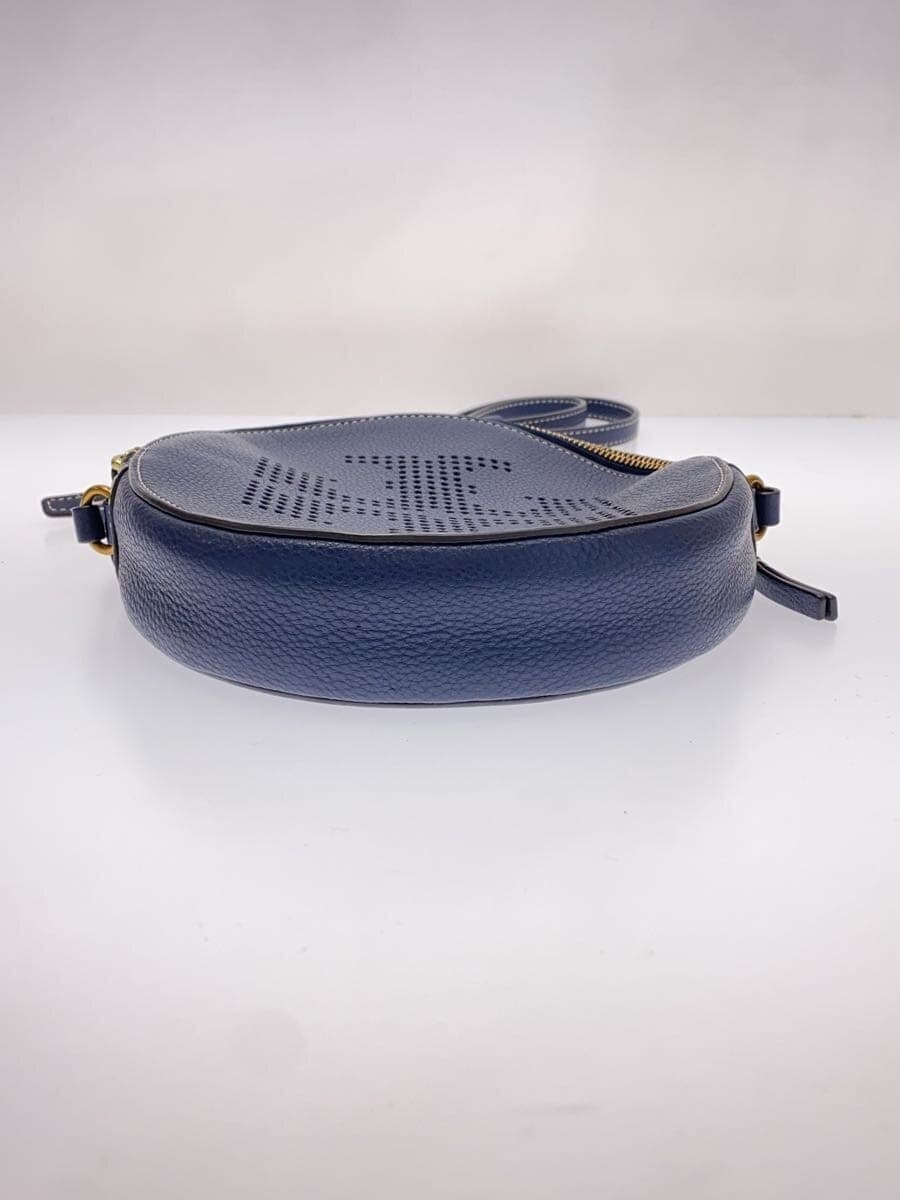 TORY BURCHPERFORATED LOGO CROSS BODY BAG Round Shoulder Bag Leather NVY 4