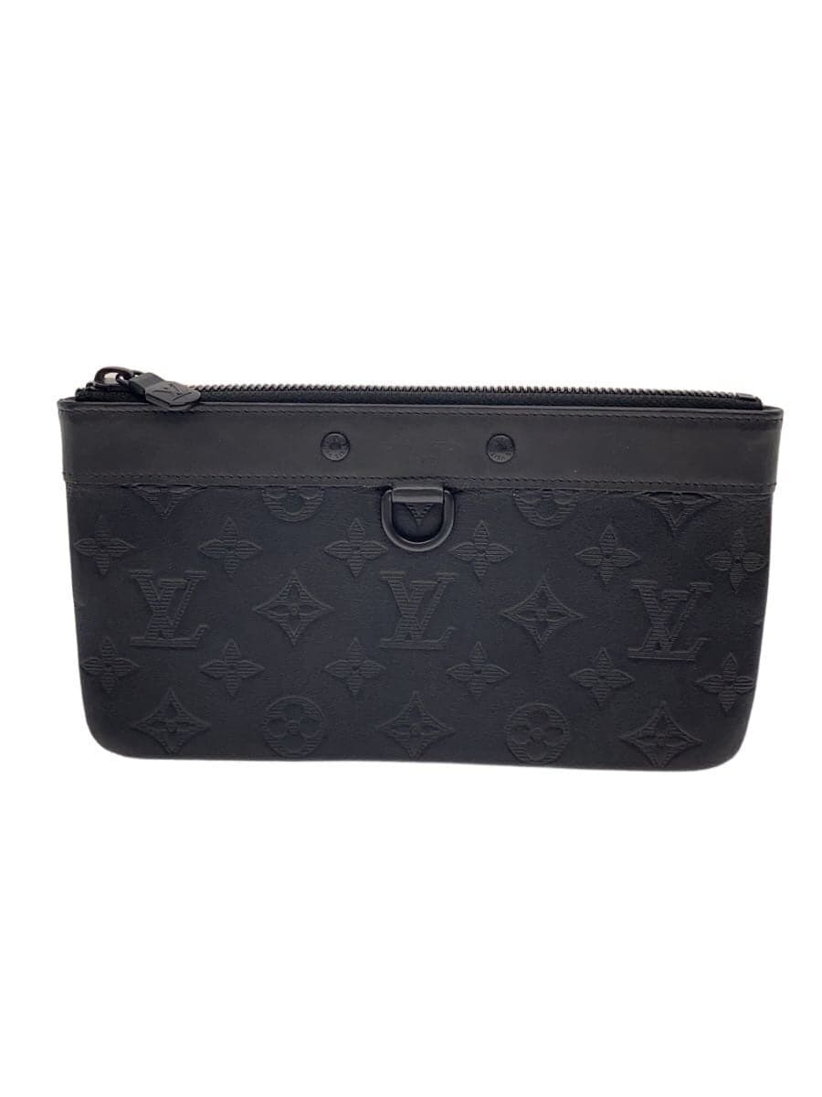 LOUIS VUITTON Pochette Discovery PM Monogram Shadow Cowhide BLK M44335