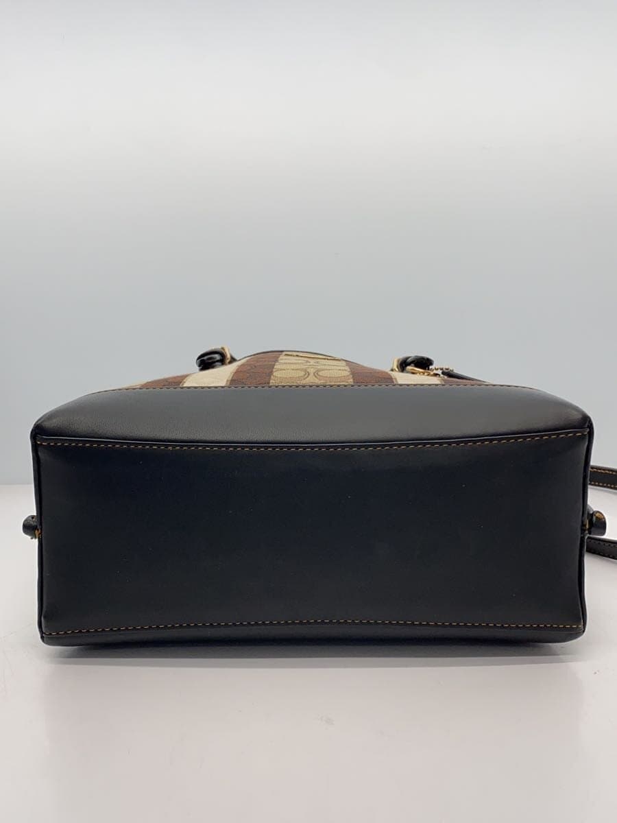 COACH Molly Tote 25_Signature_Jacquard With Stripe Canvas BRW All Over Pattern 4