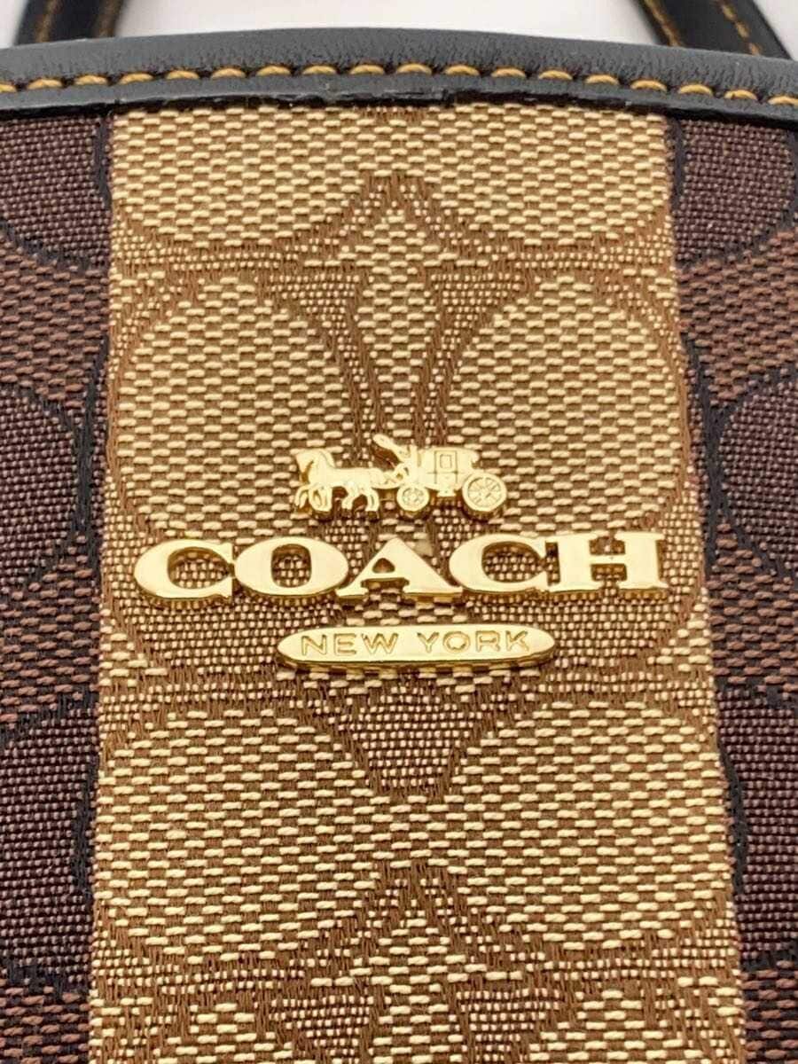 COACH Molly Tote 25_Signature_Jacquard With Stripe Canvas BRW All Over Pattern 5
