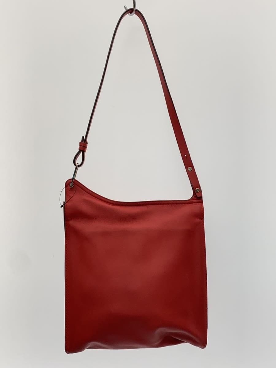 LOEWE shoulder bag leather red solid color 3