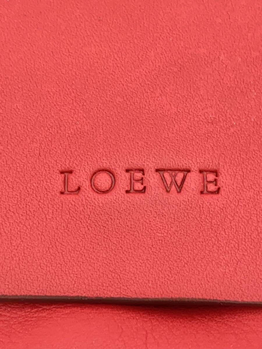LOEWE shoulder bag leather red solid color 5