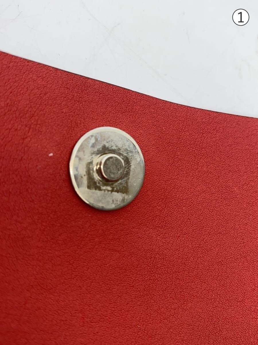 LOEWE shoulder bag leather red solid color 7