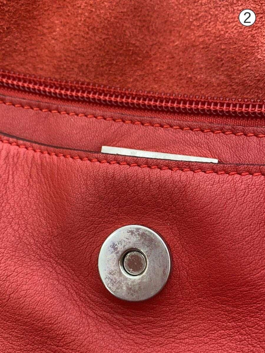 LOEWE shoulder bag leather red solid color 8