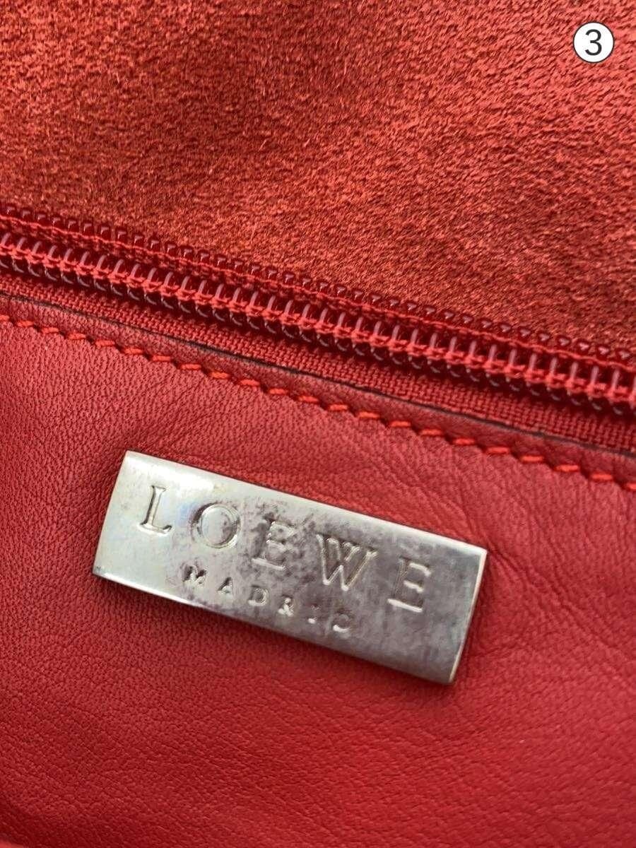LOEWE shoulder bag leather red solid color 9
