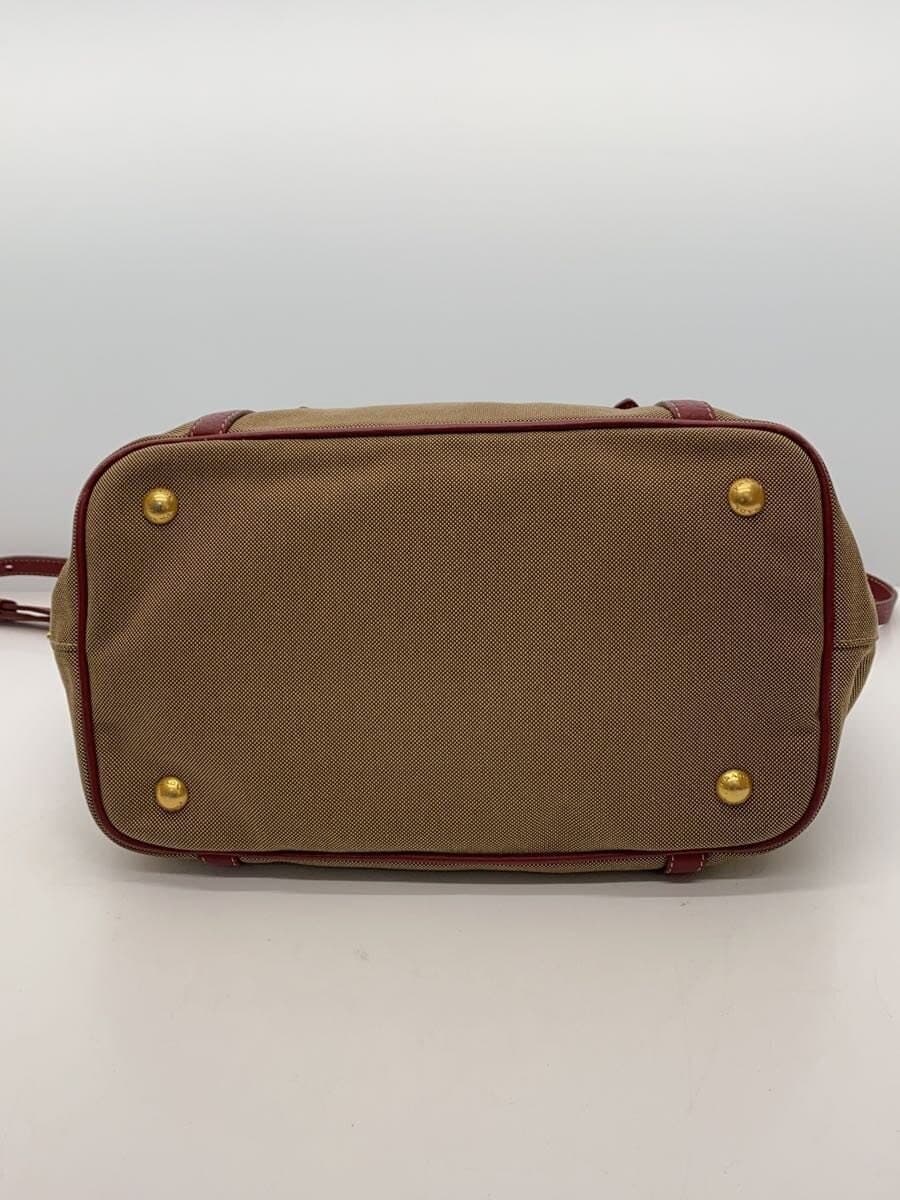 PRADALOGO JACQUARD Tote Bag Canvas Beige BN1841 4