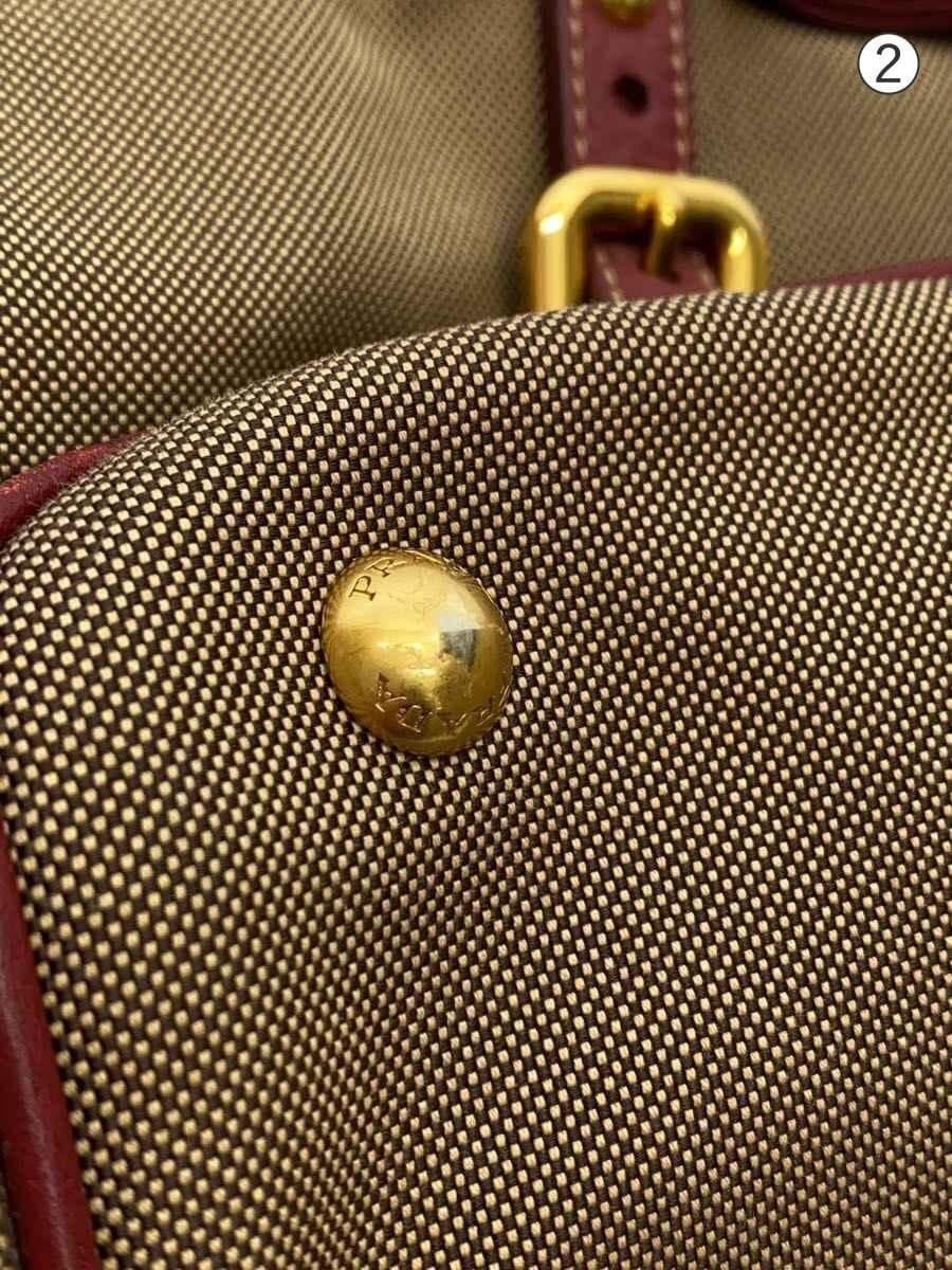 PRADALOGO JACQUARD Tote Bag Canvas Beige BN1841 8