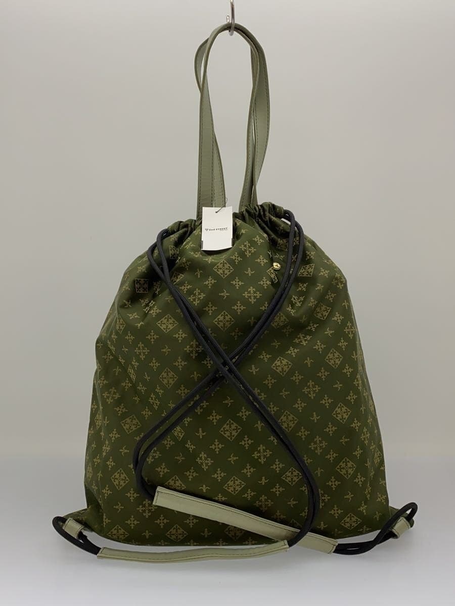russet 2WAY drawstring bag tote bag khaki monogram all-over pattern 3