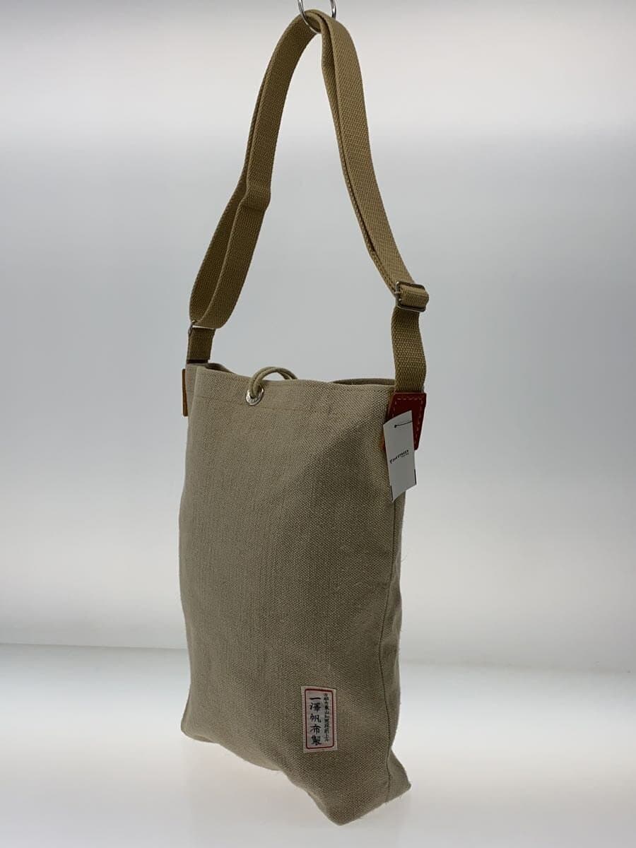 Ichizawa Hanpu Made Shoulder Bag Canvas BEG 2