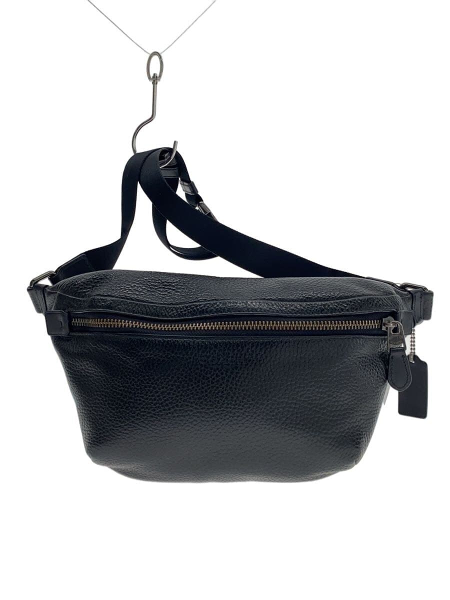 COACH Shoulder Bag Leather BLK Solid C1413