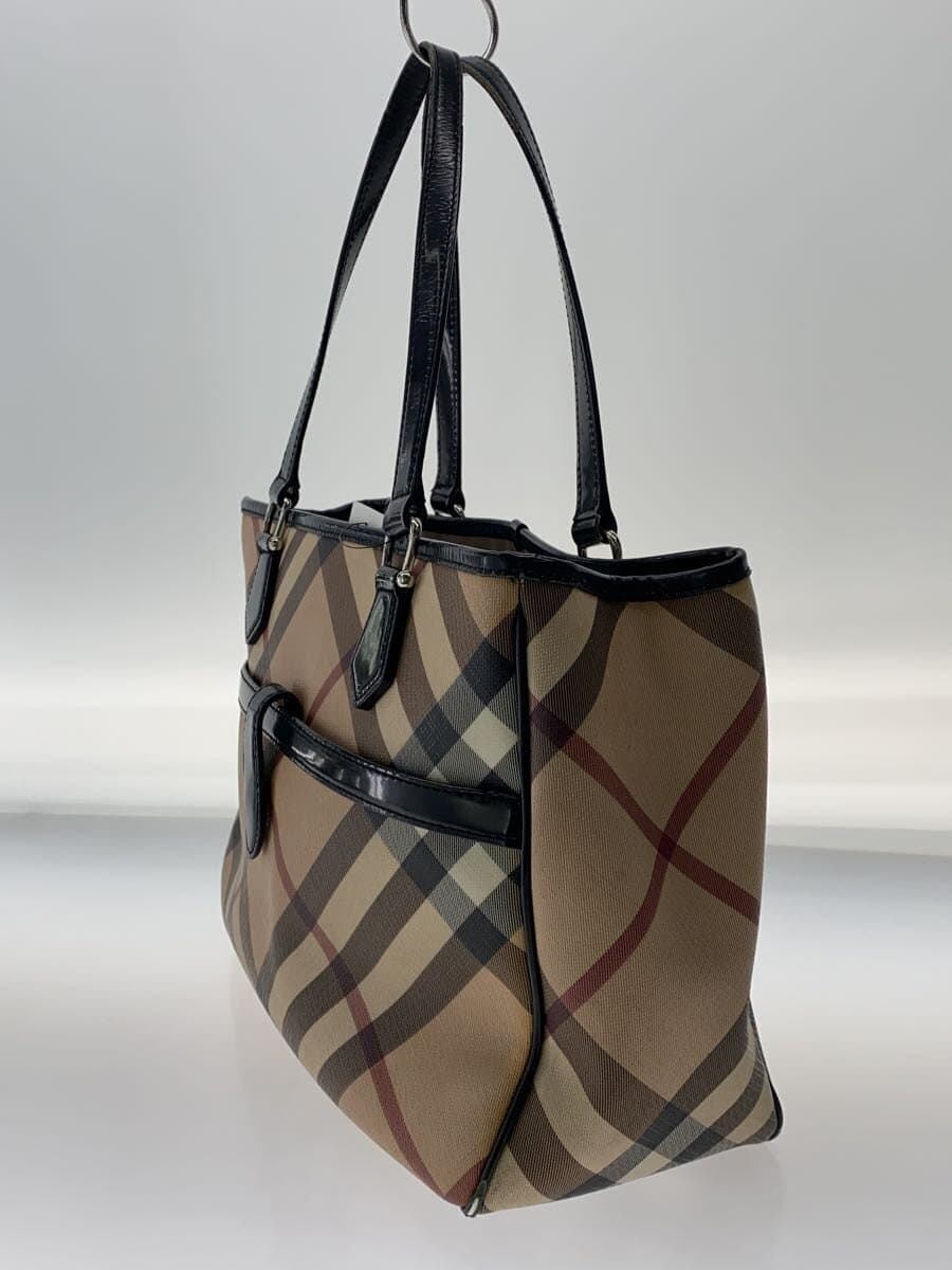 BURBERRY LONDON Tote Bag PVC BEG Check 2
