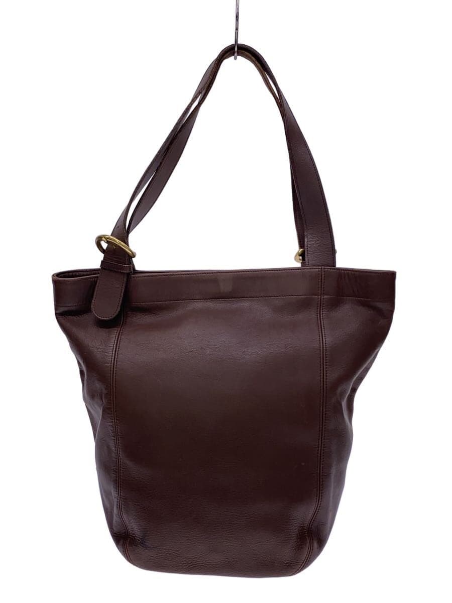 COACH Tote Bag Goat Leather BRW Plain 4082