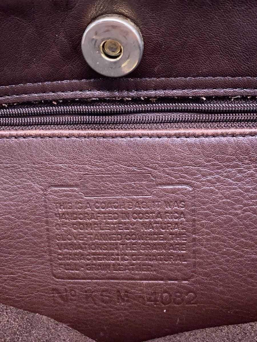 COACH Tote Bag Goat Leather BRW Plain 4082 5