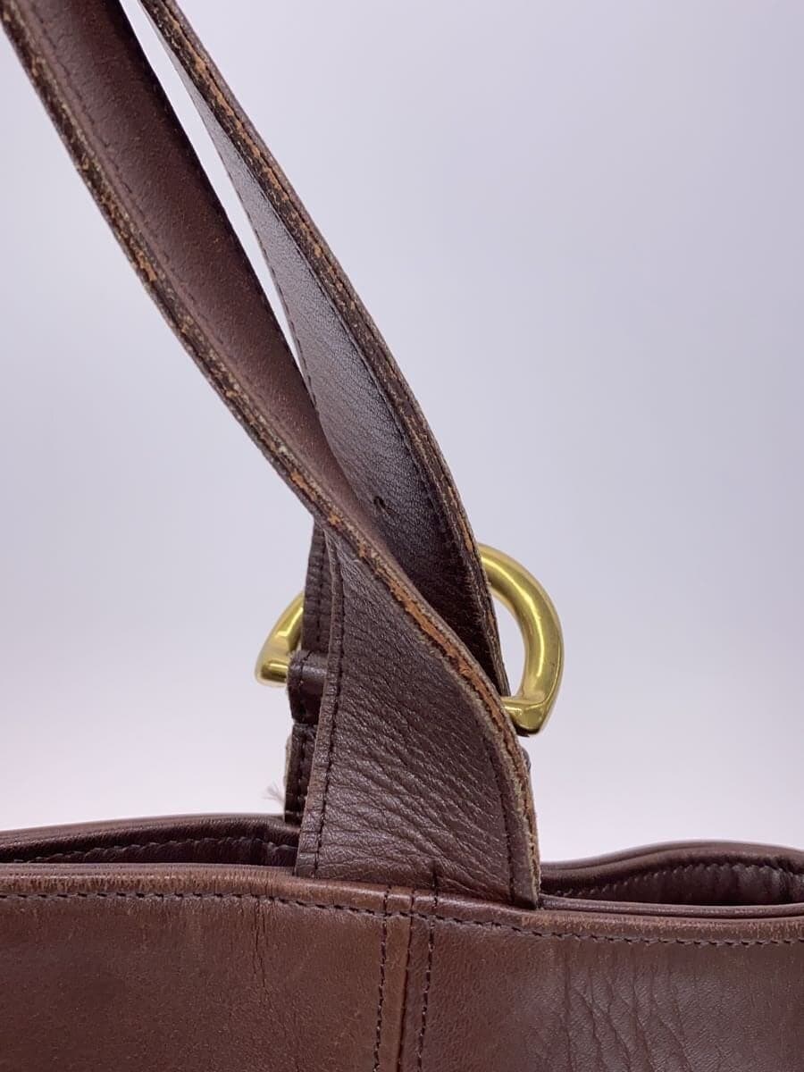 COACH Tote Bag Goat Leather BRW Plain 4082 7