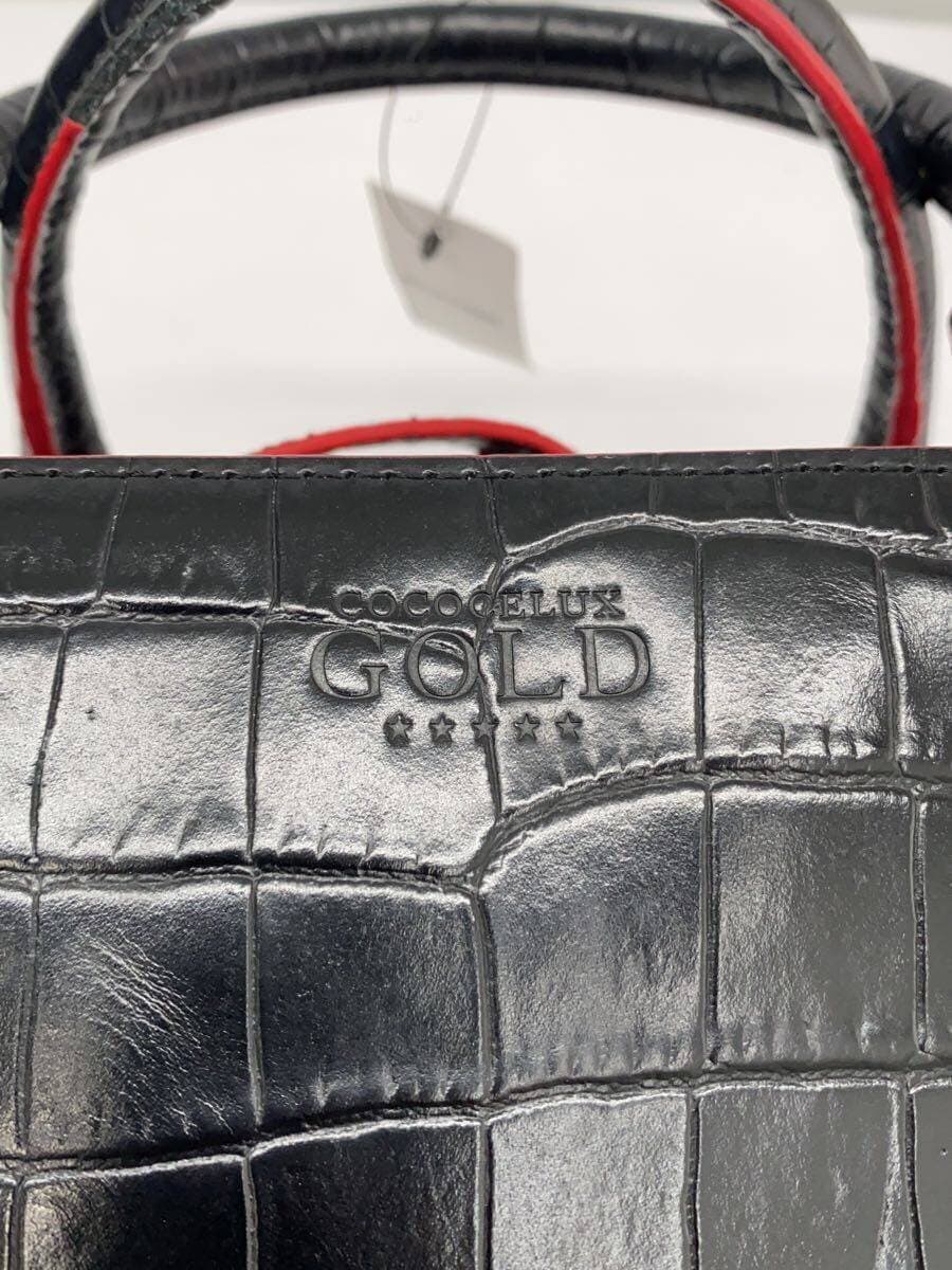 COCOCELUX GOLD Handbag PVC BLK 5