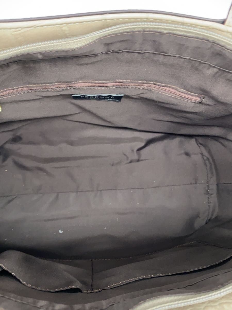 PERENNE Tote Bag Leather BEG 6