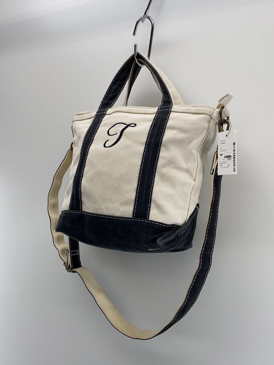 L.L.Bean Tote Bag Cotton WHT 2