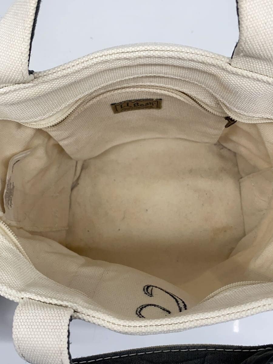L.L.Bean Tote Bag Cotton WHT 7