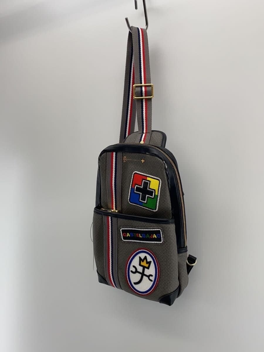 CASTELBAJAC Shoulder Bag GRY All Over Pattern 2