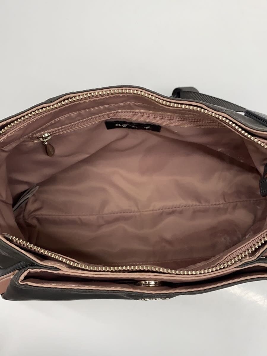 agnes b. Shoulder Bag Polyester GRY 6