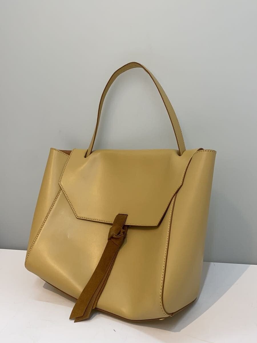 IACUCCI Handbag Leather Beige Solid 2