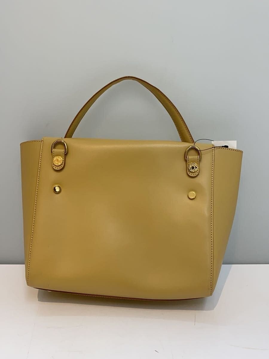 IACUCCI Handbag Leather Beige Solid 3