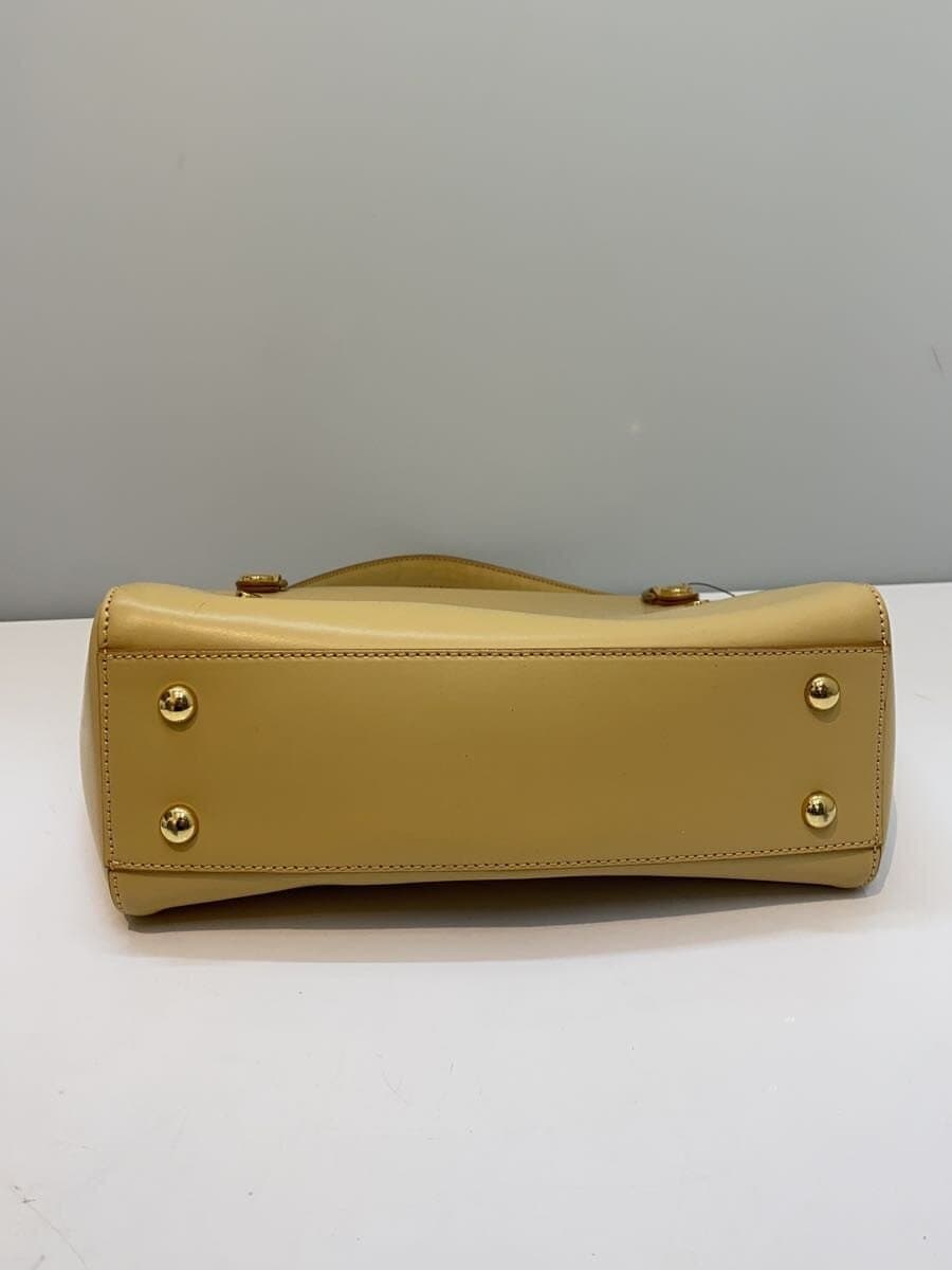 IACUCCI Handbag Leather Beige Solid 4