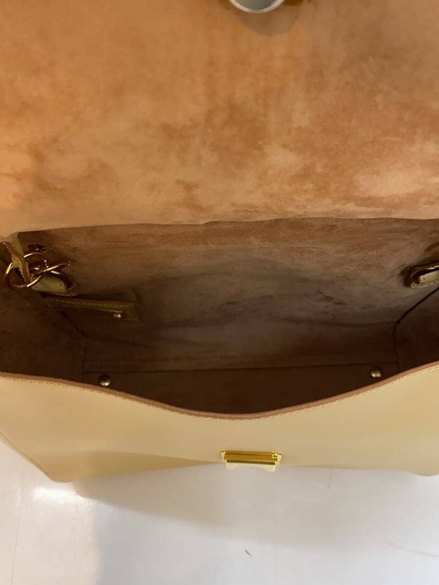 IACUCCI Handbag Leather Beige Solid 6