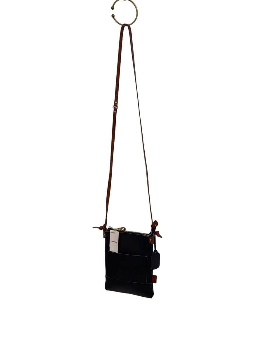 HERZ shoulder bag leather black plain