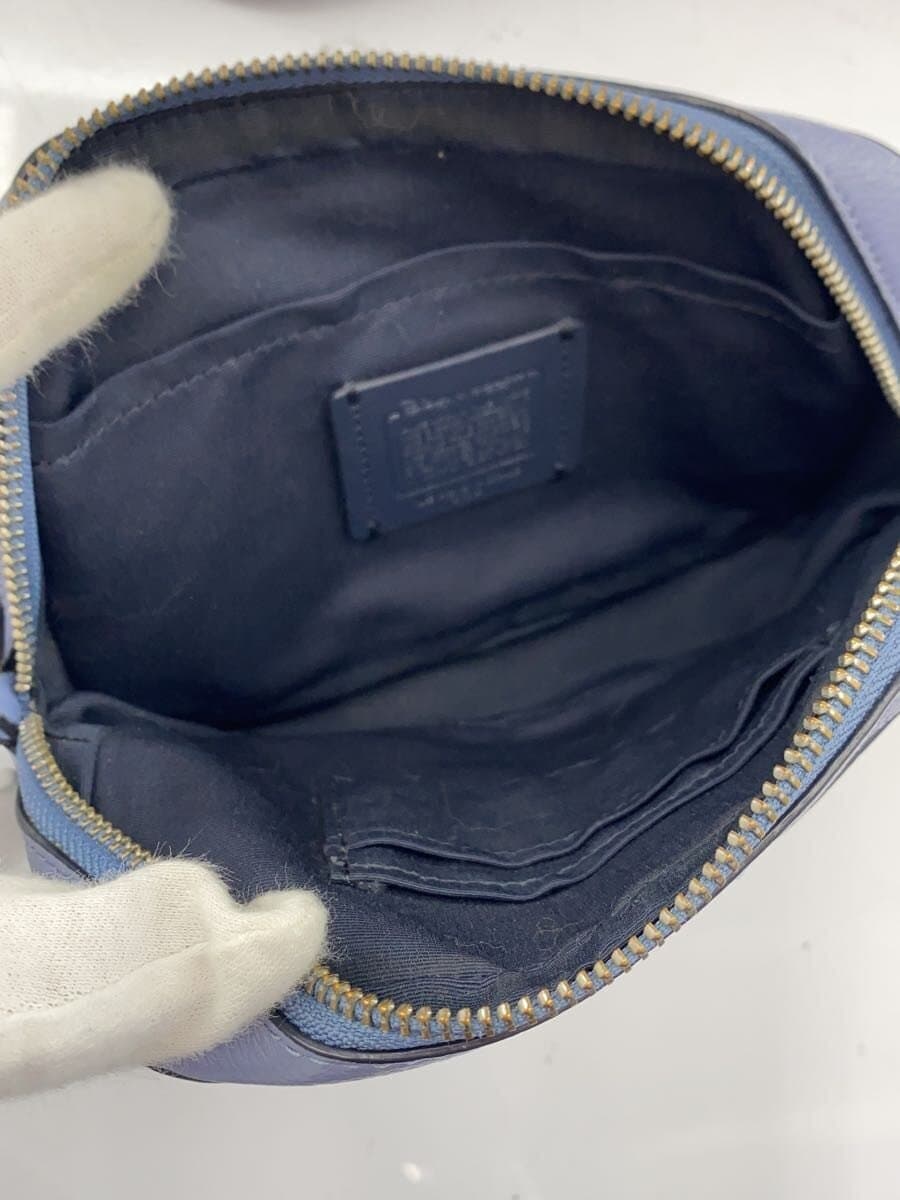 COACH Shoulder Bag Leather Blue Solid A2181-C3406 7