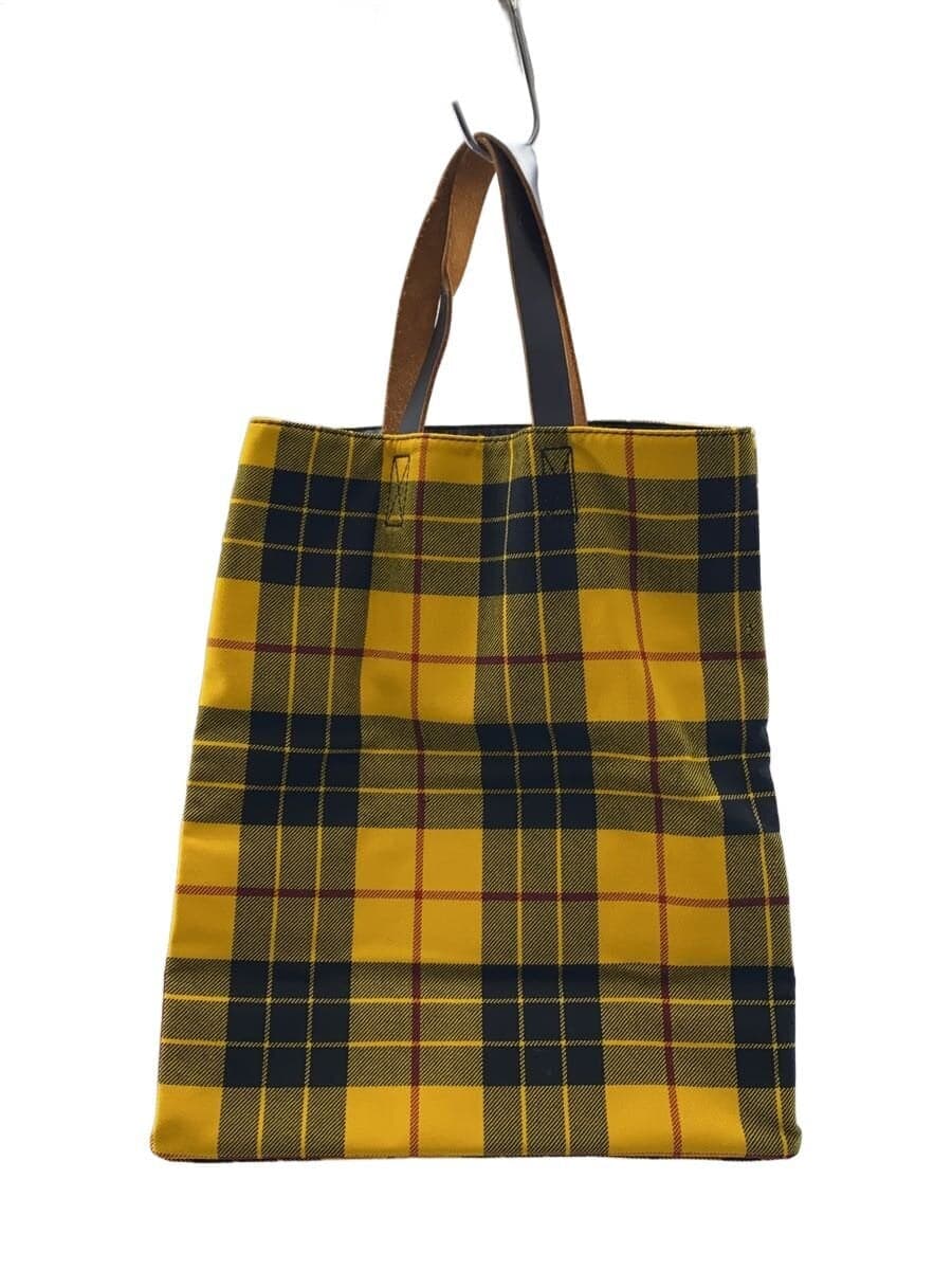 COMME des GARCONS HOMME handbag -- YLW tartan check