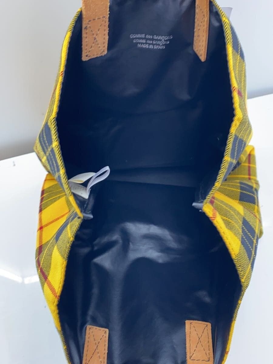 COMME des GARCONS HOMME handbag -- YLW tartan check 6