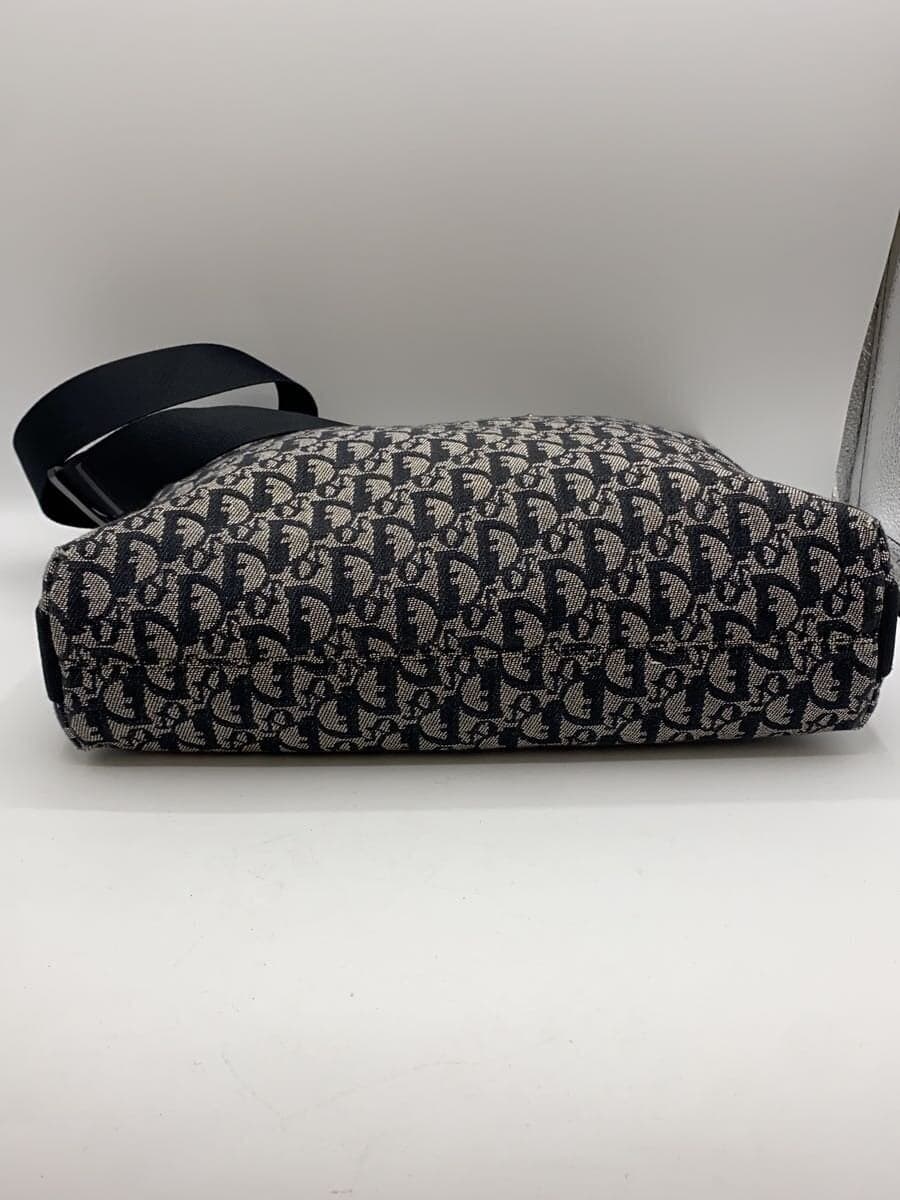 Christian Dior Trotter Shoulder Logo Shoulder Bag Canvas BLK All Over Pattern 4