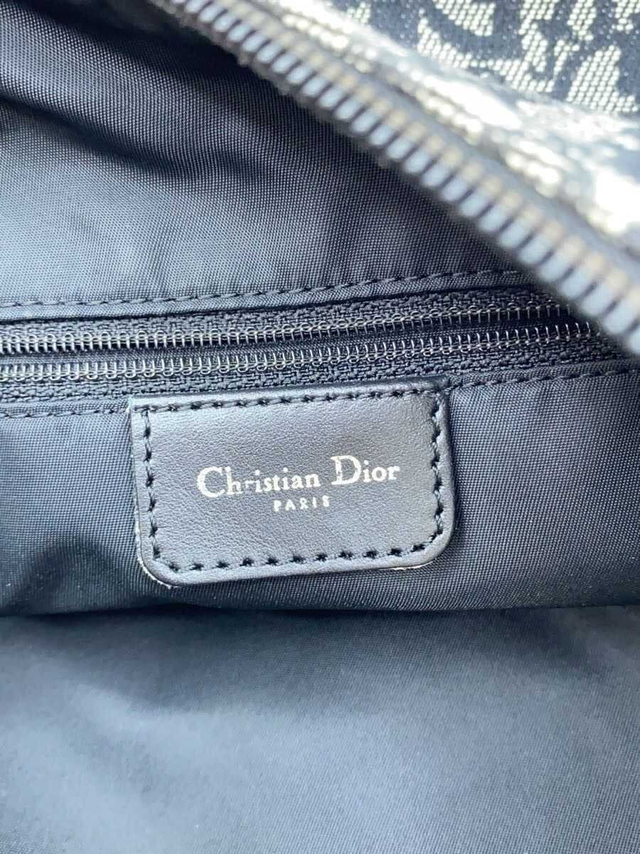 Christian Dior Trotter Shoulder Logo Shoulder Bag Canvas BLK All Over Pattern 5