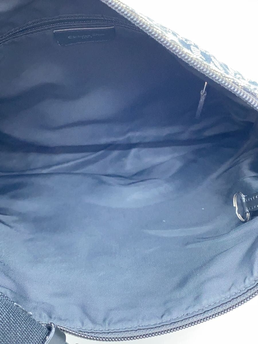 Christian Dior Trotter Shoulder Logo Shoulder Bag Canvas BLK All Over Pattern 6