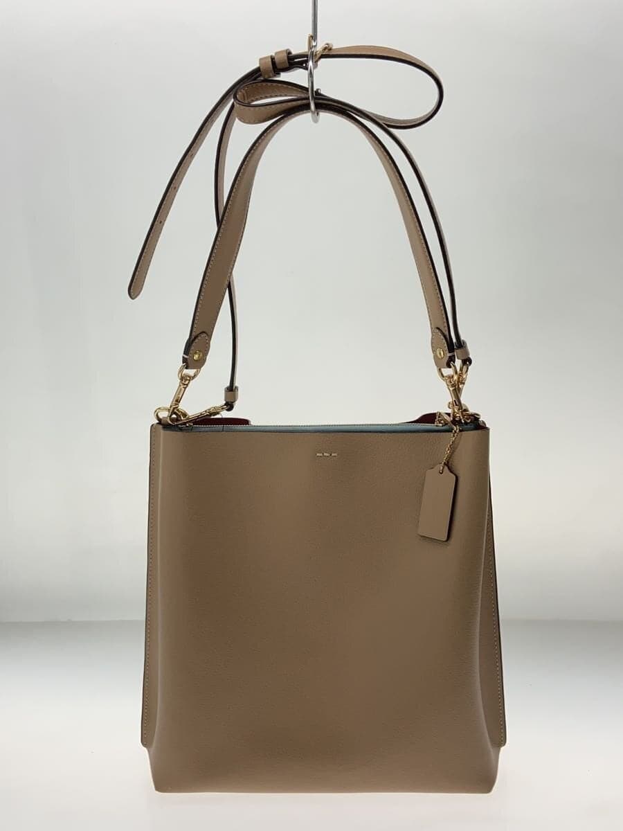 COACH Molly Bucket Bag Tote Bag Leather BEG CA214 3