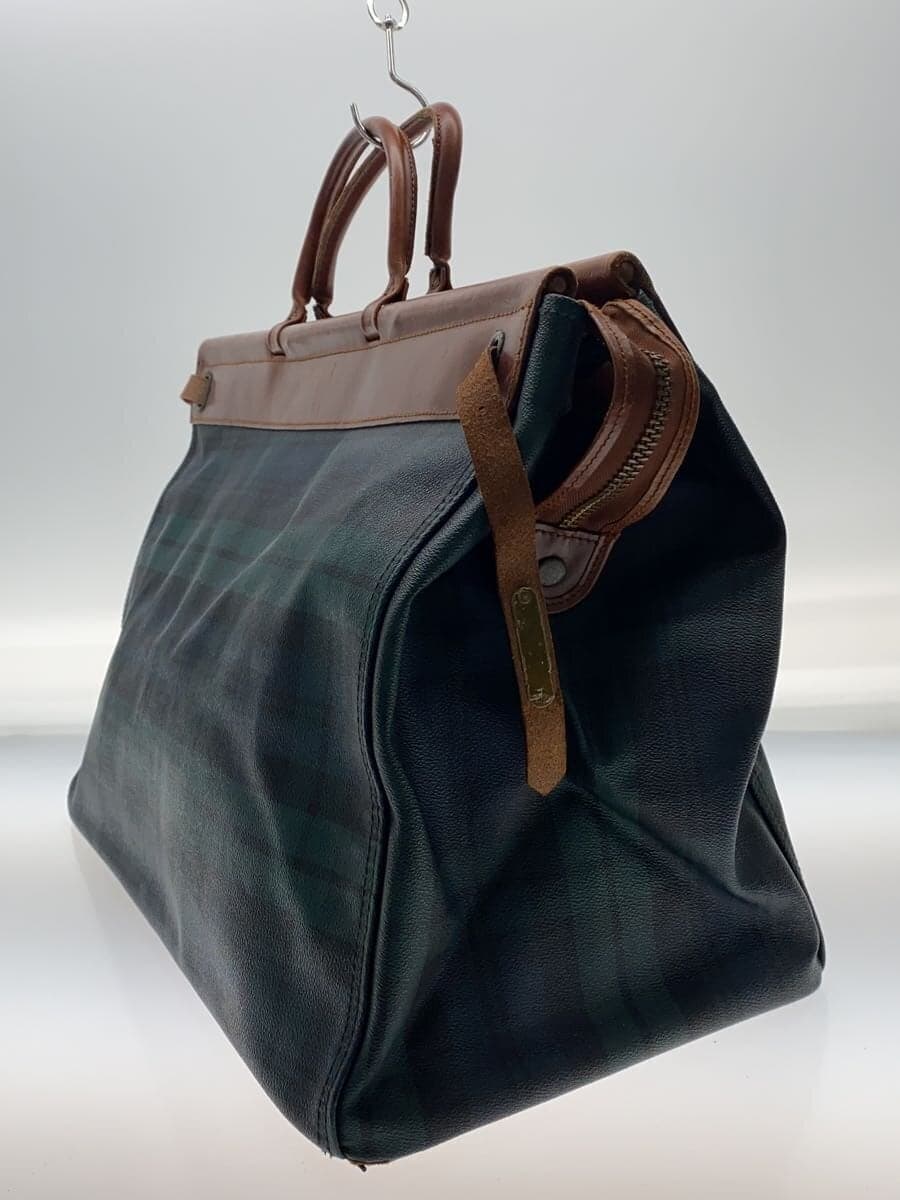 POLO RALPH LAUREN Doctor Bag Black Watch Boston Bag Leather GRN Check 2