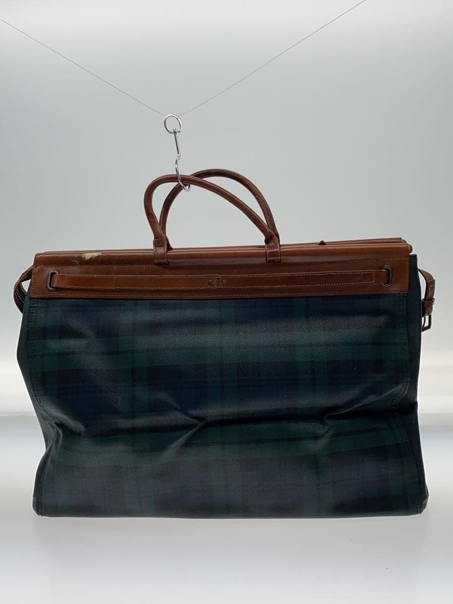 POLO RALPH LAUREN Doctor Bag Black Watch Boston Bag Leather GRN Check 3