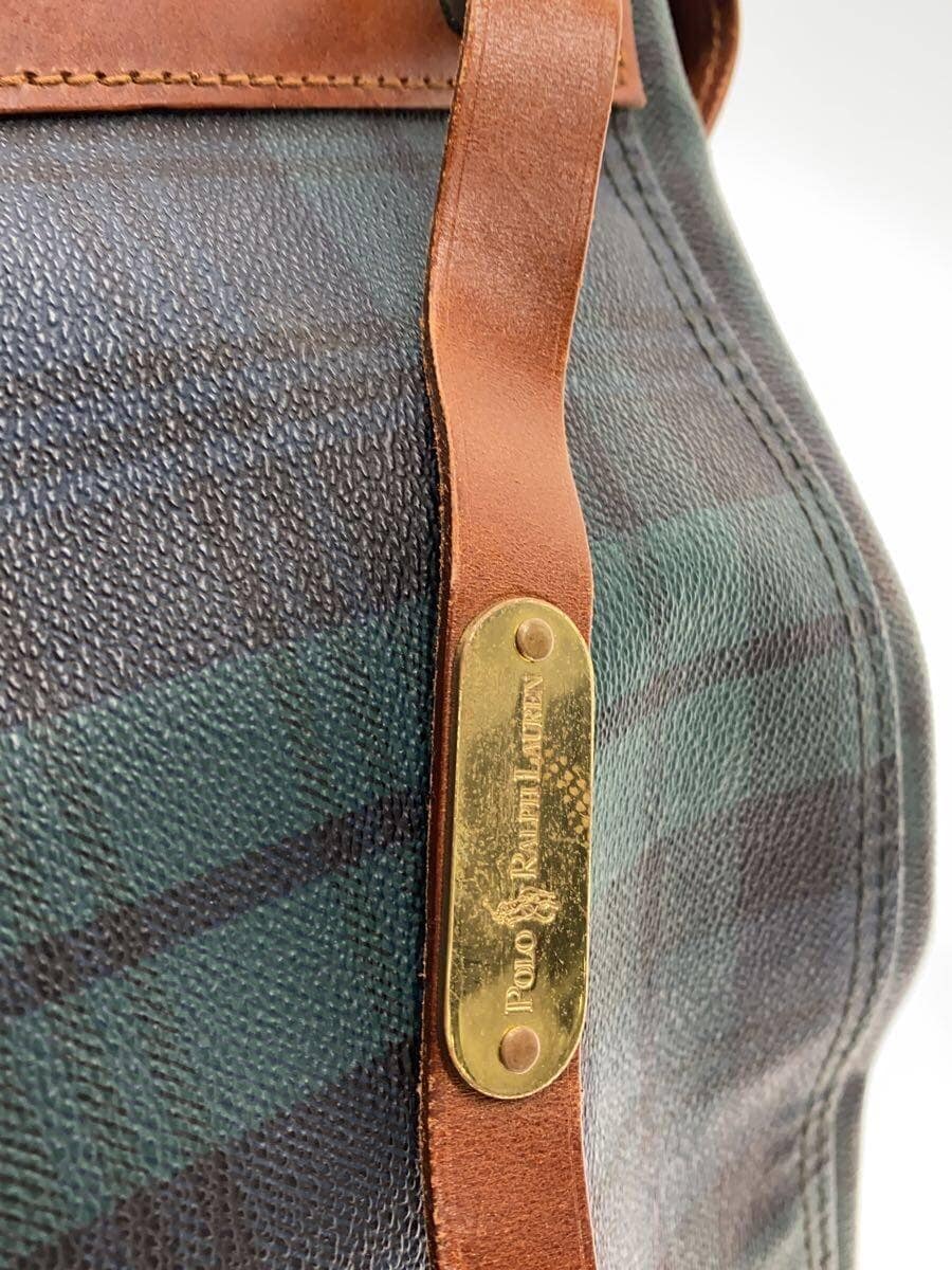POLO RALPH LAUREN Doctor Bag Black Watch Boston Bag Leather GRN Check 6