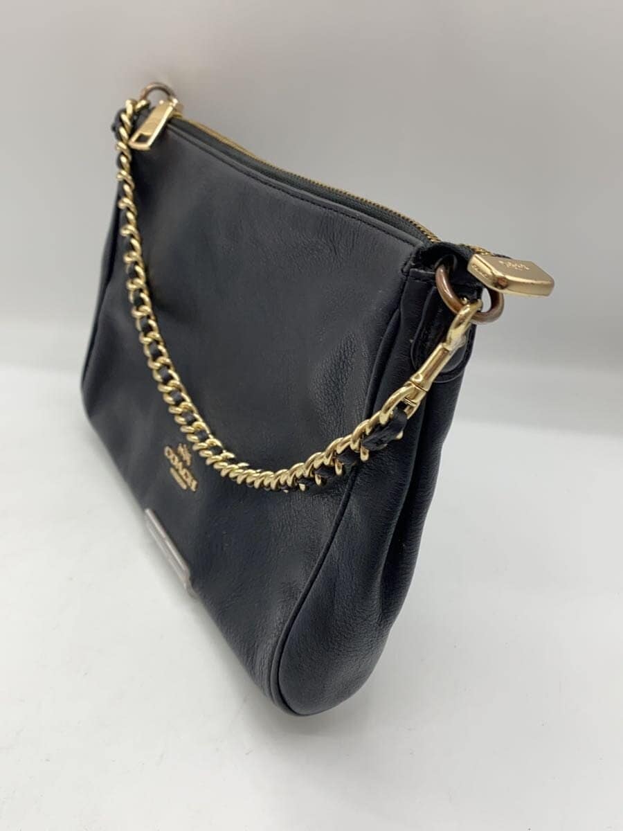 COACH Shoulder Bag Leather BLK F22212 3