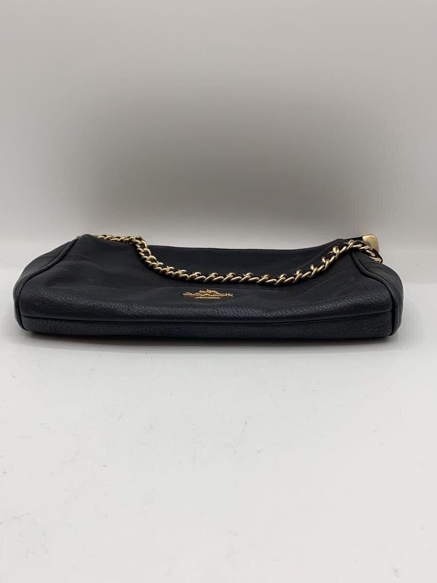 COACH Shoulder Bag Leather BLK F22212 4