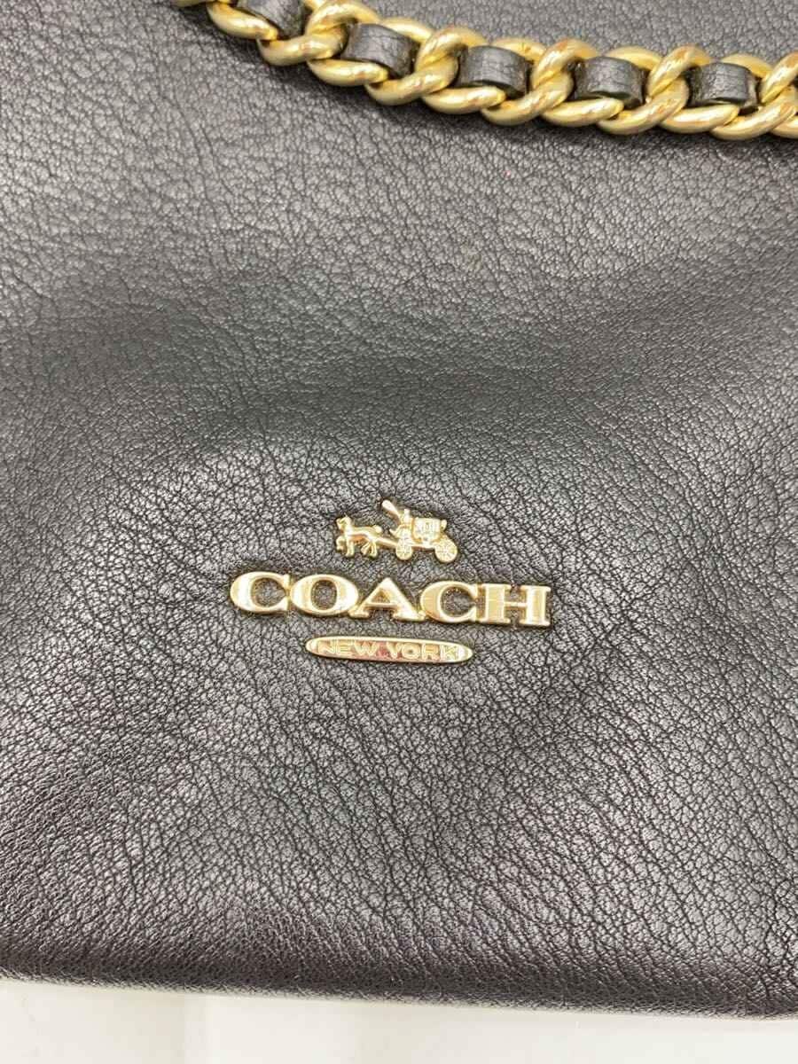 COACH Shoulder Bag Leather BLK F22212 5