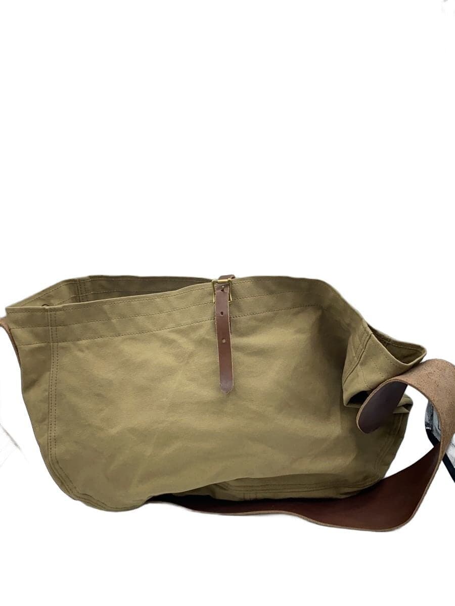 THE SUPERIOR LABOR Shoulder Bag Canvas KHK Solid Shoulder Stain Stain、Hardware Slight Patina