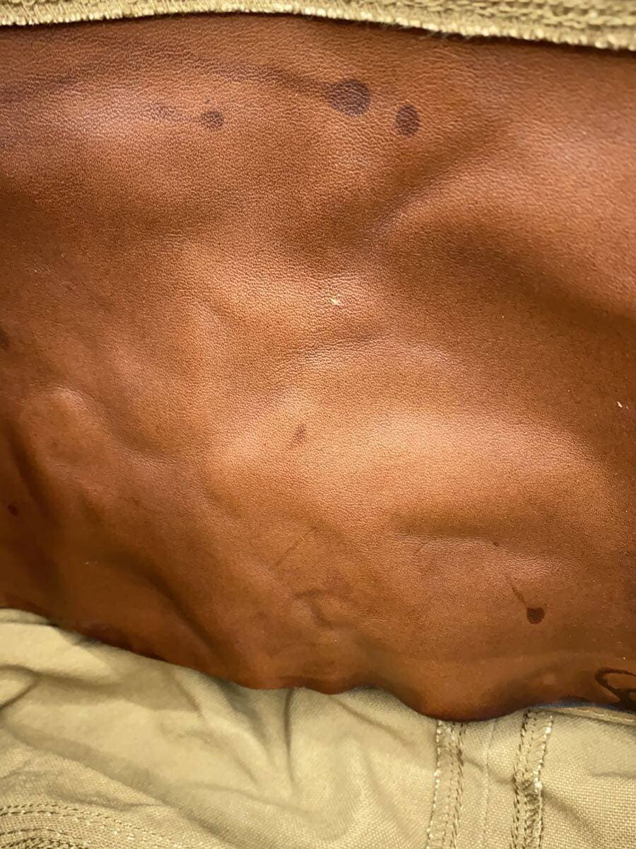 THE SUPERIOR LABOR Shoulder Bag Canvas KHK Solid Shoulder Stain Stain、Hardware Slight Patina 6