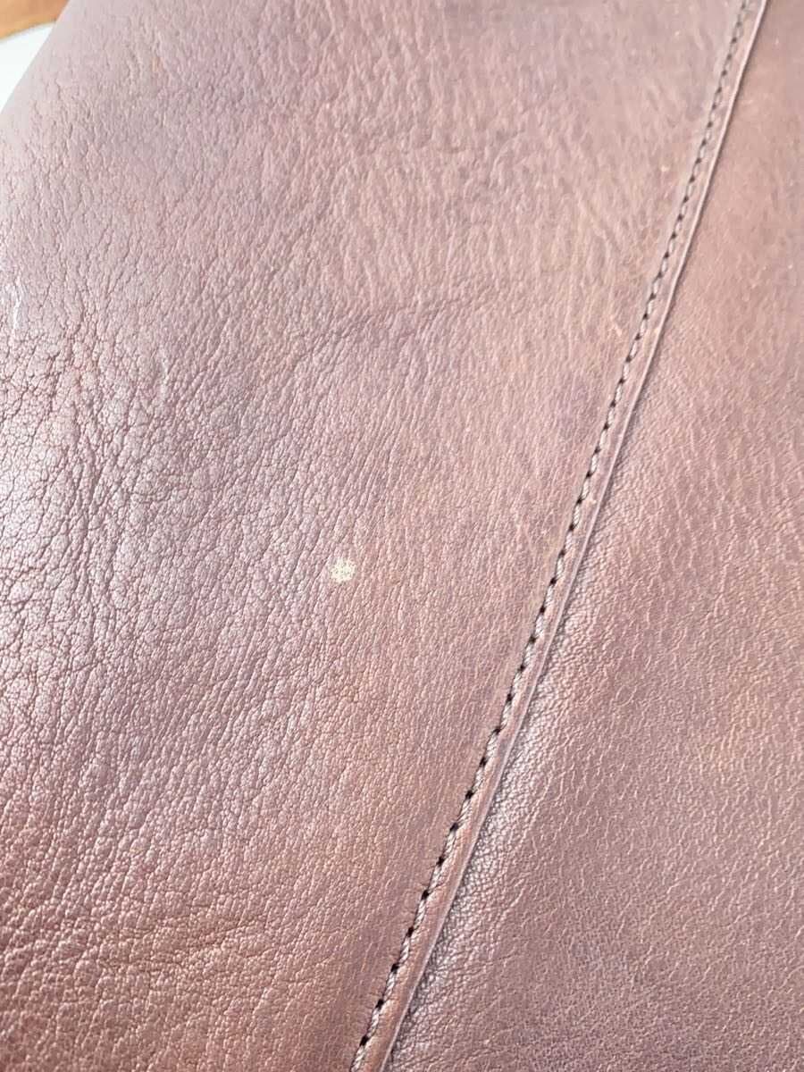 SLOWBONO Tote Bag Leather BRW Solid Corner Scuff 8